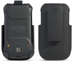 img 3 attached to 📱 Nakedcellphone Holster: Rotating/Ratchet Belt Clip Flip Phone Holder Case for Kyocera DuraXV Extreme and DuraXE Epic [with Kickstand] - Verizon E4810, AT&T FirstNet E4830 - Black