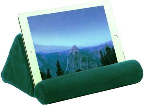 img 4 attached to 📱 Универсальная зеленая подушка-держатель для iPad планшета на колени - максимальный комфорт и удобство для планшетов, iPads, телефонов - многофункциональный стенд для использования в кровати, на полу, на столе, на диване, на стуле.