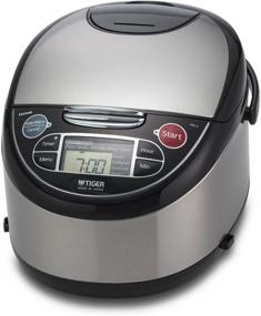 img 4 attached to Tiger JAX-T10U-K 5.5-Cup (Uncooked) Micom Stainless Steel Black Rice Cooker with Food Steamer & Slow Cooker