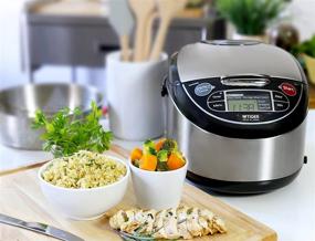 img 2 attached to Tiger JAX-T10U-K 5.5-Cup (Uncooked) Micom Stainless Steel Black Rice Cooker with Food Steamer & Slow Cooker