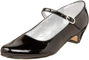img 4 attached to Classic Style Meets Durability: Seeley Buckle Little White Patent Girls' School Uniform Shoes