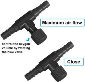 img 2 attached to 🐠 High-Quality 30-Piece 2-Way Fish Tank Air Pump Set: Aquaculture T-Shape Control Valve & Plastic Aquarium Hose Connector for 4mm Air Tubes