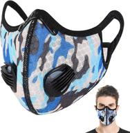 🏃 neovivi reusable carbon activated anti-fog sports face cover with filters - black cloth cover for women and men logo