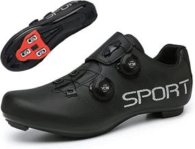 img 4 attached to 🚴 Premium Men's Road Bike Shoes with SPD Lock Pedals - Professional Cycling Shoes for Indoor & Outdoor Use