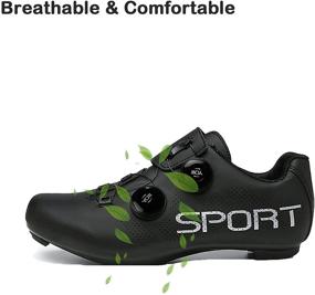 img 3 attached to 🚴 Premium Men's Road Bike Shoes with SPD Lock Pedals - Professional Cycling Shoes for Indoor & Outdoor Use