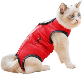 img 4 attached to 🐾 Coppthinktu Cat Recovery Suit for Abdominal Wounds or Skin Diseases - Enhanced Breathable Surgical Recovery Suit for Cats - E-Collar Alternative Post-Surgery Wear - Prevents Licking Wounds Effectively