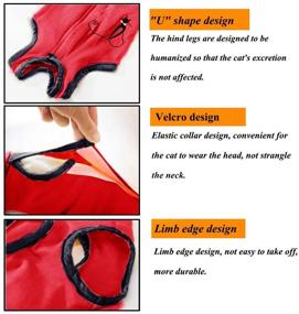 img 2 attached to 🐾 Coppthinktu Cat Recovery Suit for Abdominal Wounds or Skin Diseases - Enhanced Breathable Surgical Recovery Suit for Cats - E-Collar Alternative Post-Surgery Wear - Prevents Licking Wounds Effectively