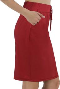 img 4 attached to Yukiwi Womens Length Elastic Drawstring Women's Clothing in Skirts