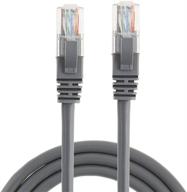5-пакетный кабель ethernet cat 6, cablecreation 5 футовая сетевая адаптерная кабельная модель, 23 awg высокоскоростная кабельная проволока rj45 для роутера, модема, компьютера, быстрее, чем cat 5e/5, серый. логотип