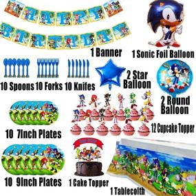 img 3 attached to 🎉 Sonic Party Supplies: Vibrant Birthday Decorations, Exciting Party Favors, and Themed Essentials!