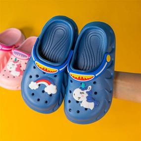 img 3 attached to 👧 Unisex Toddler Garden Clogs: Slip-On Water Shoes for Kids - Indoor and Outdoor Sandals for Beach, Pool, Shower, Home, and Garden