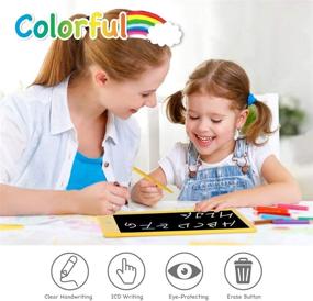 img 3 attached to Orsen LCD Writing Tablet 10 Inch: Colorful Doodle Board for Kids - Erasable and Reusable Drawing Pad - Educational Gift for 3-6 Year Old Girls and Boys (Yellow)