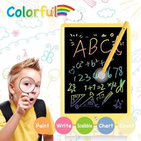 img 1 attached to Orsen LCD Writing Tablet 10 Inch: Colorful Doodle Board for Kids - Erasable and Reusable Drawing Pad - Educational Gift for 3-6 Year Old Girls and Boys (Yellow)