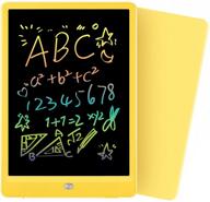 orsen lcd writing tablet 10 inch: colorful doodle board for kids - erasable and reusable drawing pad - educational gift for 3-6 year old girls and boys (yellow) logo