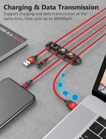 img 3 attached to 📱 A.S Gen2 Magnetic Phone Charger Cable: Fast Charging & Data Sync LED Magnetic Cable with Nylon Braided 2 in 1 Design