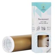🌟 premium permanent smart vinyl bulk roll for cricut joy vinyl, 5.5”x 120”, adhesive decal sheets, gold logo
