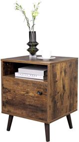 img 1 attached to VASAGLE Nightstand Cabinet Tapered ULET170B01