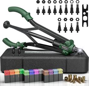 img 4 attached to ⚙️ Xoopon Rivet Nut Tool Kit - Professional Auto Rivnut Tool with 12 Metric & SAE Mandrels, 120 Rivnuts, Rugged Carrying Case 16'' - Save 90% Time and Effort!