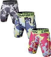 holure sport compression shorts stripe logo