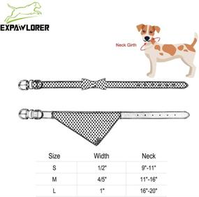 img 3 attached to 🐶 Stylish and Adjustable EXPAWLORER Bow Tie Dog Collar with Bell - 2 Pack Classic Plaid Collars for Puppy Cats, Includes Bowtie Bandana!