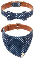 🐶 stylish and adjustable expawlorer bow tie dog collar with bell - 2 pack classic plaid collars for puppy cats, includes bowtie bandana! logo