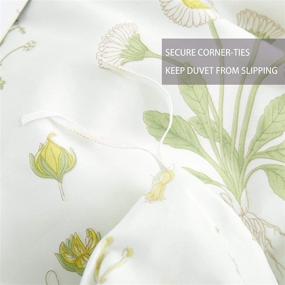 img 2 attached to 🌿 YZZ COLLECTION Kids Twin Bedding Duvet Cover Set with Botanical Pattern - Premium Microfiber, Zipper Closure - 3pcs: 1x Duvet Cover, 2X Pillowcases