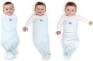👶 the ollie swaddle: reduces moro reflex with custom moisture-wicking material (sky) logo