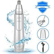 maswater 2020 ear and nose hair trimmer clipper - professional, painless, and waterproof stainless steel blade for men and women logo