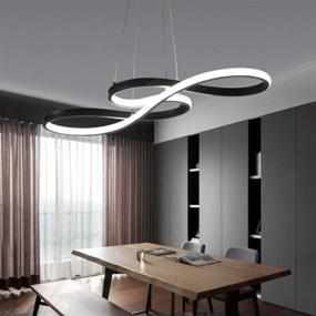 img 1 attached to Chandelier 3000K 6500K Pendant Lights Brightness Lighting & Ceiling Fans