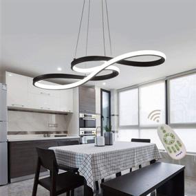 img 2 attached to Chandelier 3000K 6500K Pendant Lights Brightness Lighting & Ceiling Fans