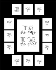 img 4 attached to School Days Picture Mat: Showcase Memories from Kindergarten to 12th Grade - 13 Photos, K-12th, Black