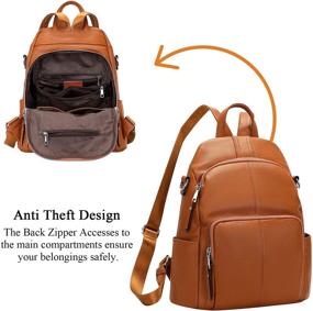 img 2 attached to 👜 ALTOSY stylish S81 Brown Women's Handbags & Wallets - Anti-Theft Fashion Backpacks