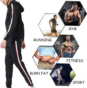 img 1 attached to 🏃 Upgrade Your Athletic Wardrobe with Men's Hooded Athletic Tracksuit: Full Zip Jogging SweatSuits