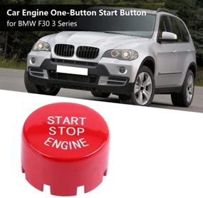 img 3 attached to Car Engine Start Stop Switch Button Cover For G F Chassis F20 F21 F22 F23 F30 F31 F32 F33 F10 F11 G30 F12 F13 F01 F02(Red)