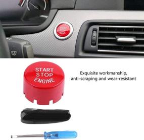 img 2 attached to Car Engine Start Stop Switch Button Cover For G F Chassis F20 F21 F22 F23 F30 F31 F32 F33 F10 F11 G30 F12 F13 F01 F02(Red)