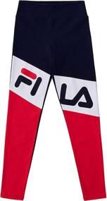 img 3 attached to Fila Heritage Athletic Stretch Blocking Girls' Clothing and Leggings