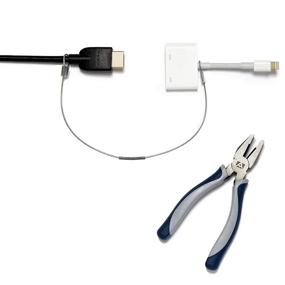 img 4 attached to 🔒 TetherTies - Cable Tethers Silver 5 Pack: Patent-Pending Adapter Tethers, Securing Computer Adapters & Mac Dongles for Enhanced Protection, Quick Installation, Includes Free Crimping Tool