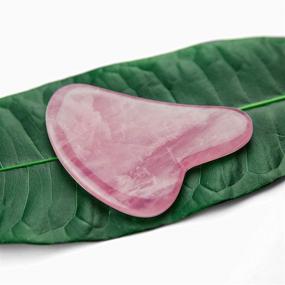 img 1 attached to 🌹 Gua Sha Rose Quartz Massage Tool for Facial and Body Skin Scraping - Acupressure Scraper and Facial Massage Tools