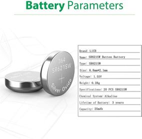 img 3 attached to 🔋 LiCB 20 Pack SR621SW 364 164 363 AG1 Battery: Reliable 1.5V Button Cell Watch Batteries