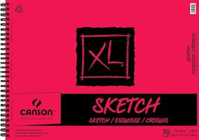 img 4 attached to 📝 Canson XL Series Sketch Pad for Charcoal, Pencil, and Pastel - Side Wire Bound, 50lb - 18x24 Inch - 50 Sheets