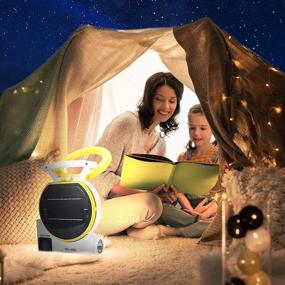 img 2 attached to 🔆 Yellow Solar Fan: Multi-function Outdoor Electric Fan for Camping, Fishing, and Emergency with Radio/MP3/Table Lamp/Torch/Cell Phone Charging Features