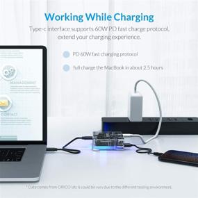 img 2 attached to 💻 ORICO 5-in-1 USB C Hub with 4K HDMI, PD Charging, and 3 USB 3.0 Ports - Portable Dongle for MacBook Air Pro, iMac, Chromebook, Dell XPS, Type C Laptops, and More