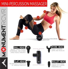 img 1 attached to Monument RCVR Compact Massage Gun - Portable Mini Percussion Massager for Athletes - Deep Tissue Recovery & Muscle Soreness Relief - Ultra-Quiet Brushless Motor - Ideal for Injury Recovery