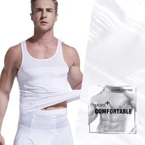 img 2 attached to Men's Slimming Shaper Shirt for Abdomen - HÖTER Clothing and Shirts