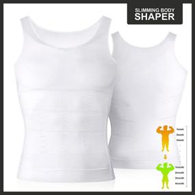 img 3 attached to Men's Slimming Shaper Shirt for Abdomen - HÖTER Clothing and Shirts