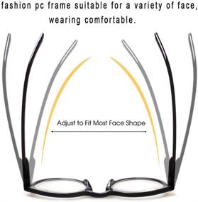 img 2 attached to Fashionable Large Round Reading Glasses: High-Quality 5 Pack with Spring Hinges for a Stylish Reading Experience