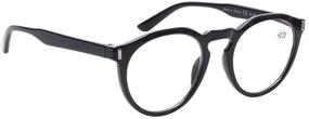 img 1 attached to Fashionable Large Round Reading Glasses: High-Quality 5 Pack with Spring Hinges for a Stylish Reading Experience