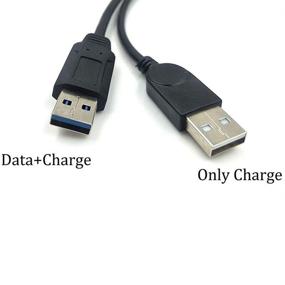 img 1 attached to 🖥️ Адаптер ANRANK USB 3.0 Female к двум USB Male с дополнительным питанием - черный