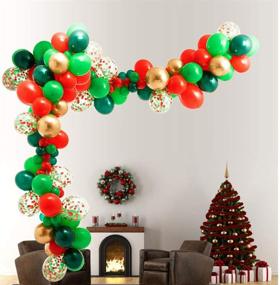img 1 attached to Christmas Balloons Confetti Decorations Backdrop