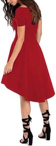 img 1 attached to 👗 ReoRia Womens Sleeve Cocktail Skater Dress: Flattering and Stylish Women's Clothing